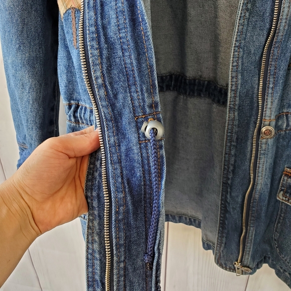 Vintage denim jacket patched printed - Picture 7 of 14